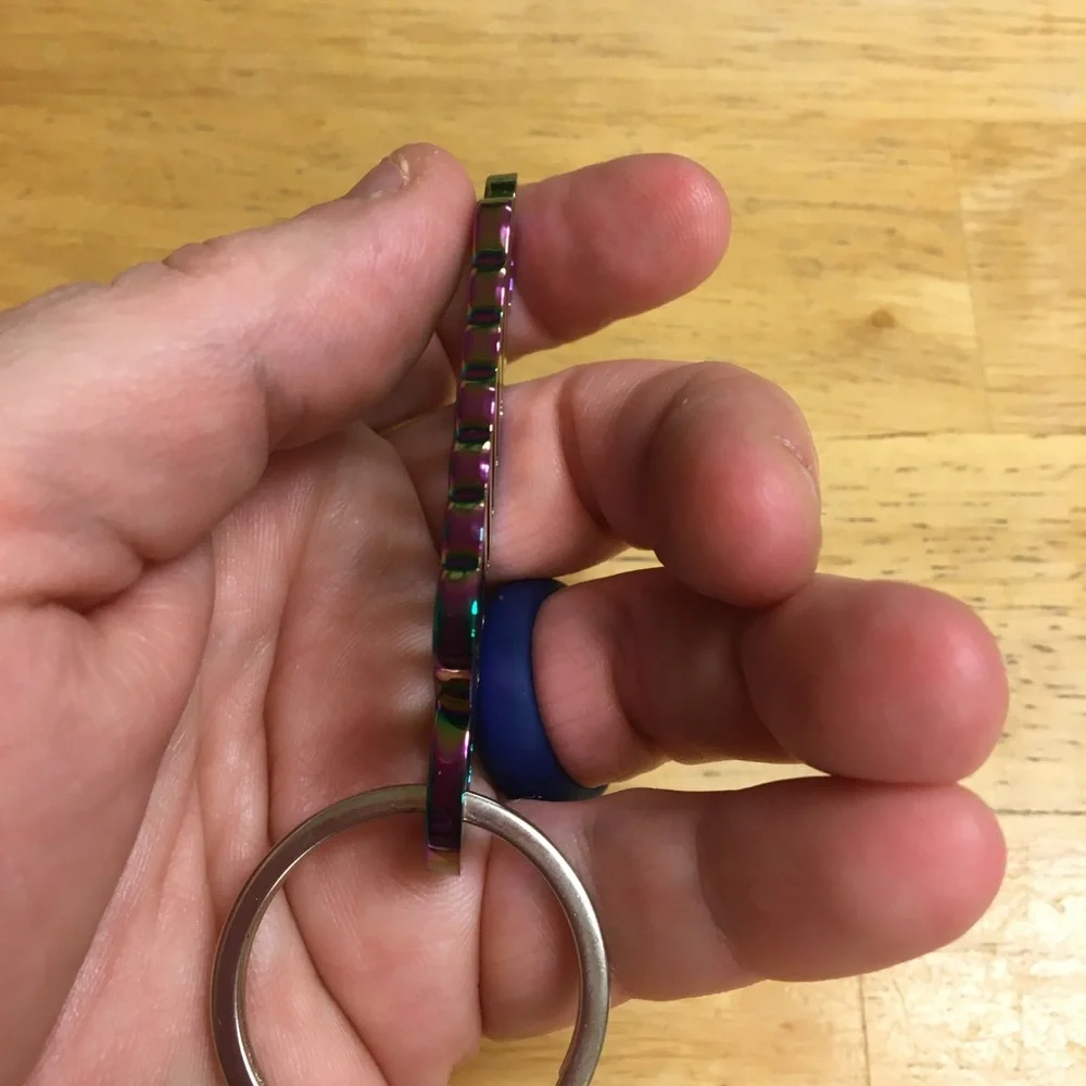 Stainless steel grill keychain